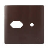 Placa p/ 1 Tomada + furo 4x4 - Novara Marrom Fosco